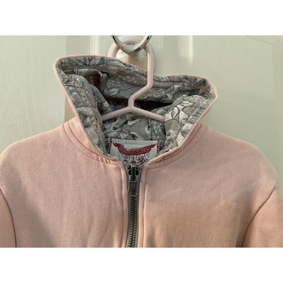Little Wings by Paper Wings Girls Pink Rainbow Deer Reversible Hoodie Size 3 yrs - Picture 3 of 11